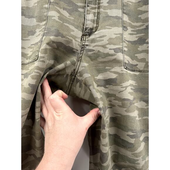 Hei Hei Anthropologie Jeans Camo Cargo Utility Pockets Slim Twill Khaki Denim 32 - Picture 5 of 10